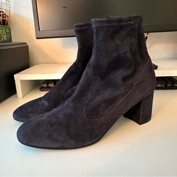 Grigiarancio Navy Blue Suede Sock Boots | Block Heel | Size 40 - Picture 3 of 9